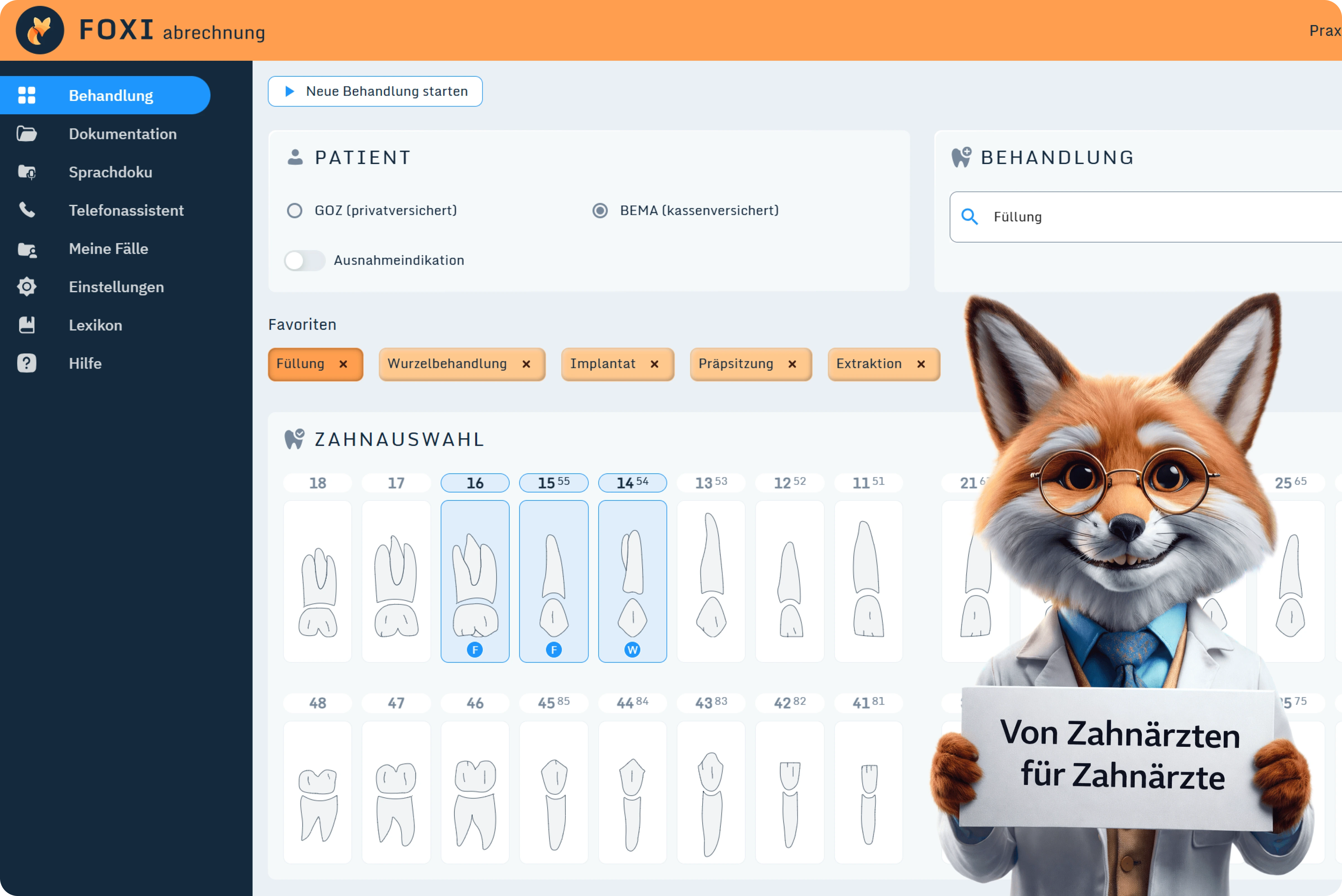FOXI App – automatische Abrechnung mit Dr. FOXI